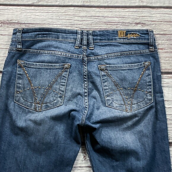 Kut From The Kloth Womens Jeans size 4 Dark Wash Distressed Cotton Denim Stretch - Picture 9 of 11